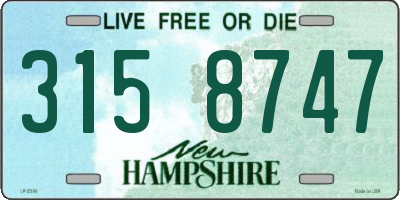 NH license plate 3158747