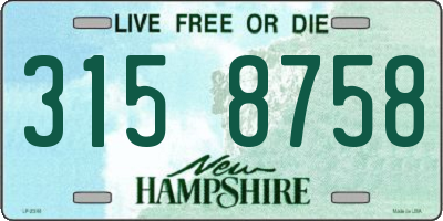 NH license plate 3158758