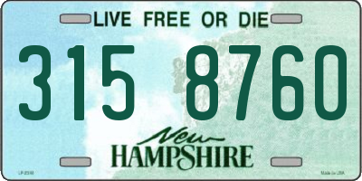 NH license plate 3158760