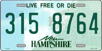 NH license plate 3158764