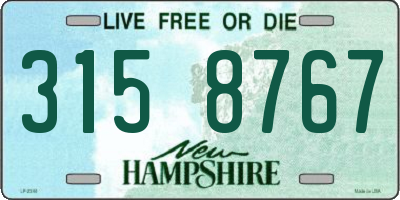 NH license plate 3158767