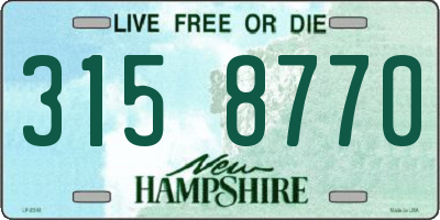 NH license plate 3158770