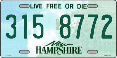 NH license plate 3158772