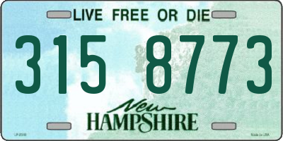 NH license plate 3158773