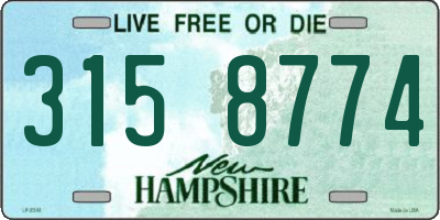 NH license plate 3158774