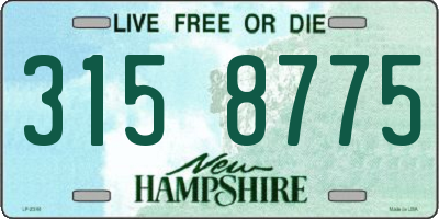 NH license plate 3158775