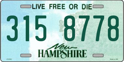 NH license plate 3158778