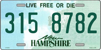 NH license plate 3158782