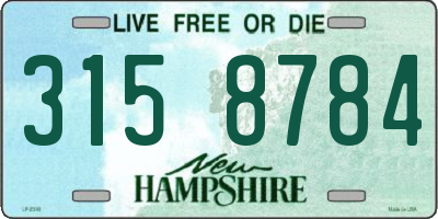 NH license plate 3158784