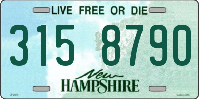 NH license plate 3158790