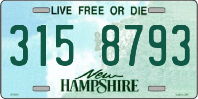 NH license plate 3158793