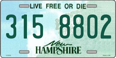 NH license plate 3158802