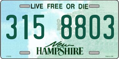 NH license plate 3158803