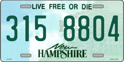 NH license plate 3158804