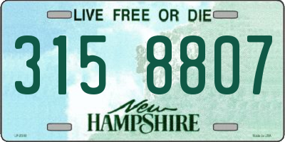 NH license plate 3158807