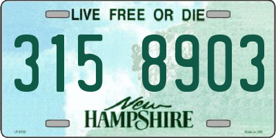 NH license plate 3158903