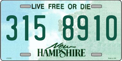 NH license plate 3158910