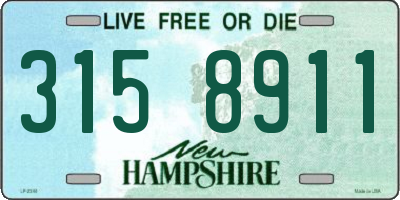 NH license plate 3158911
