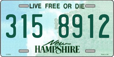 NH license plate 3158912