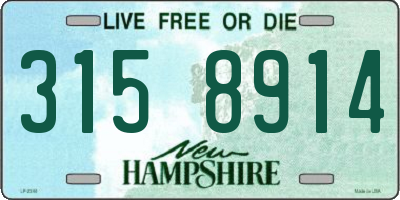 NH license plate 3158914
