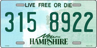 NH license plate 3158922