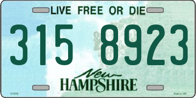 NH license plate 3158923