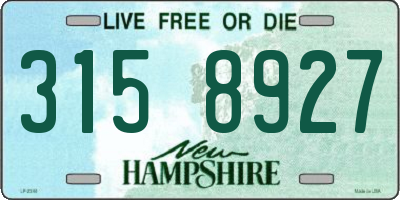 NH license plate 3158927