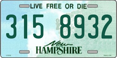 NH license plate 3158932