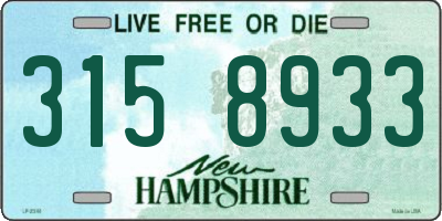 NH license plate 3158933