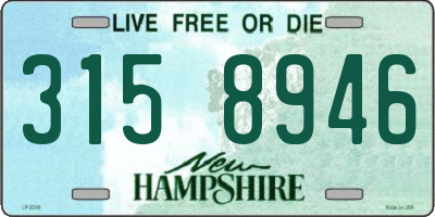 NH license plate 3158946