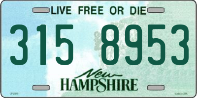 NH license plate 3158953