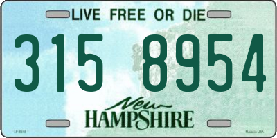 NH license plate 3158954