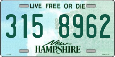 NH license plate 3158962