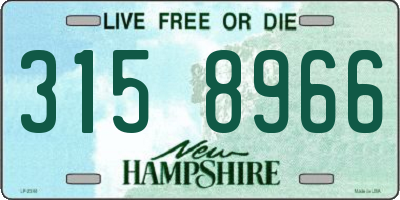 NH license plate 3158966