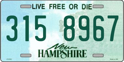 NH license plate 3158967