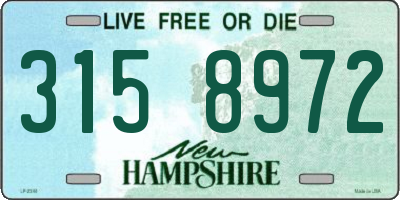 NH license plate 3158972