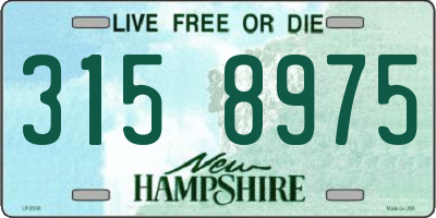 NH license plate 3158975