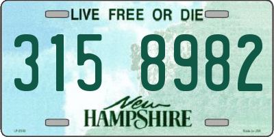 NH license plate 3158982