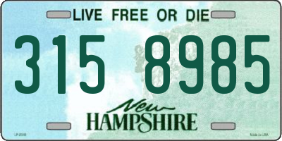 NH license plate 3158985