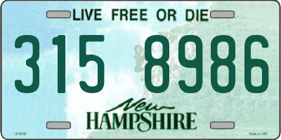 NH license plate 3158986