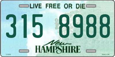 NH license plate 3158988