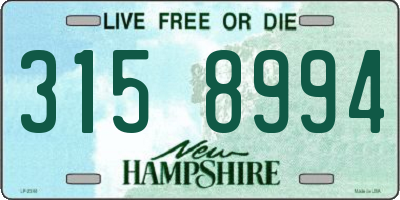 NH license plate 3158994