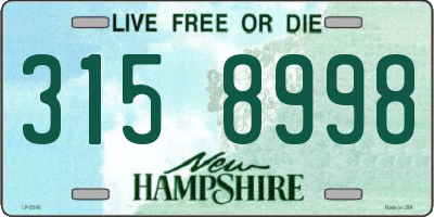 NH license plate 3158998