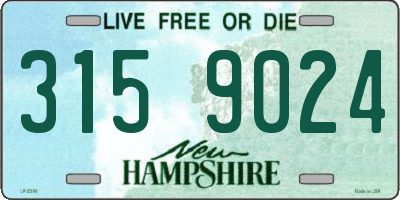 NH license plate 3159024