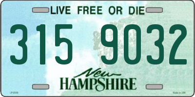 NH license plate 3159032
