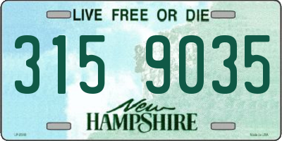 NH license plate 3159035