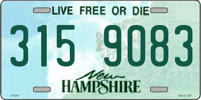 NH license plate 3159083