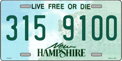 NH license plate 3159100