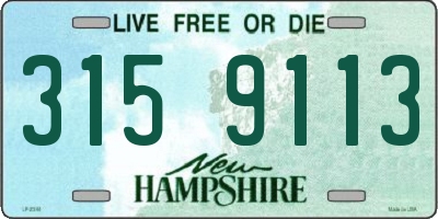 NH license plate 3159113