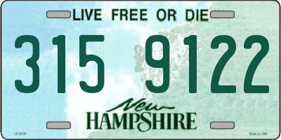 NH license plate 3159122